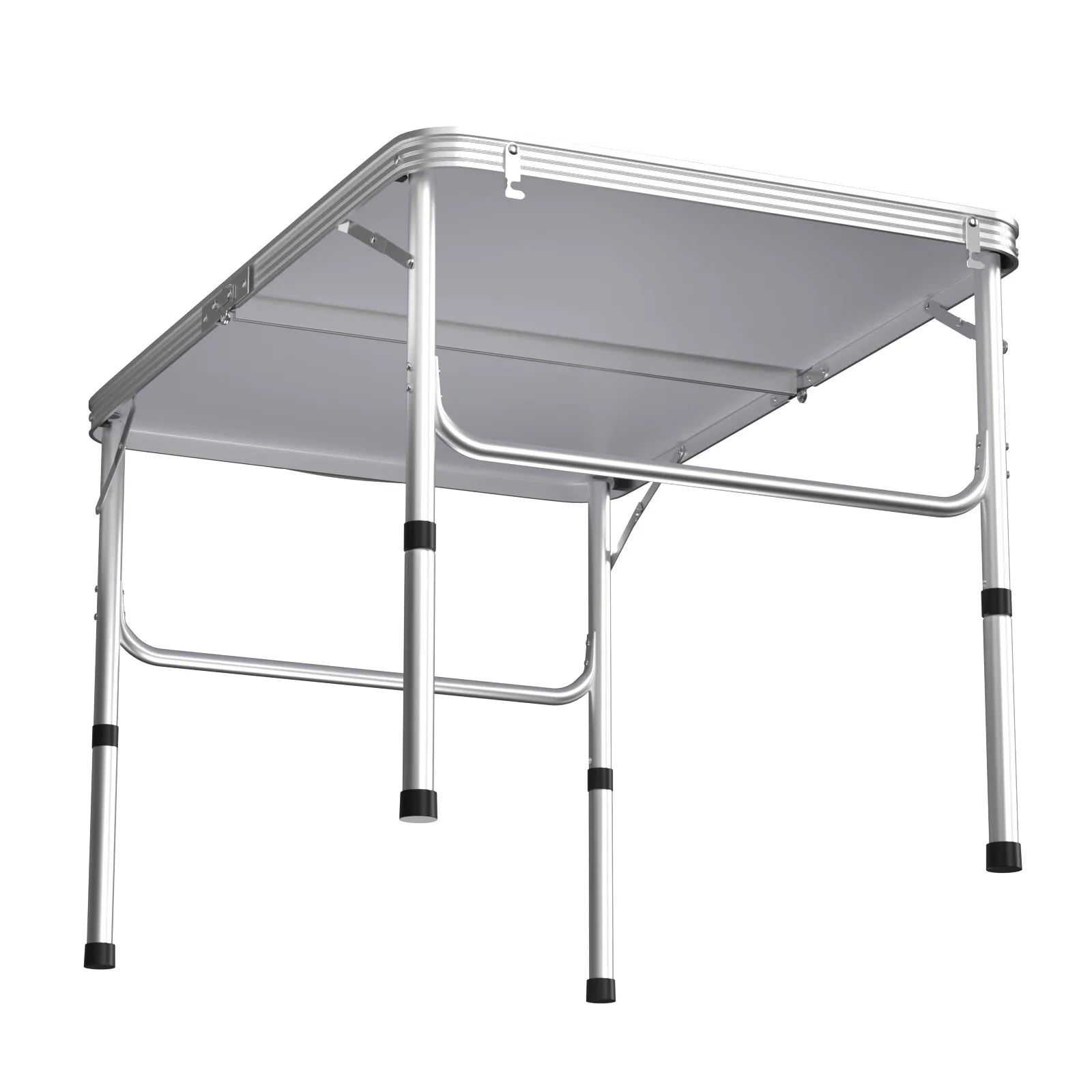 Portable Camping Table Aluminum Lightweight Folding Table 2 Height Adjustable Garden Table Picnic BBQ Table for Camping, Party &