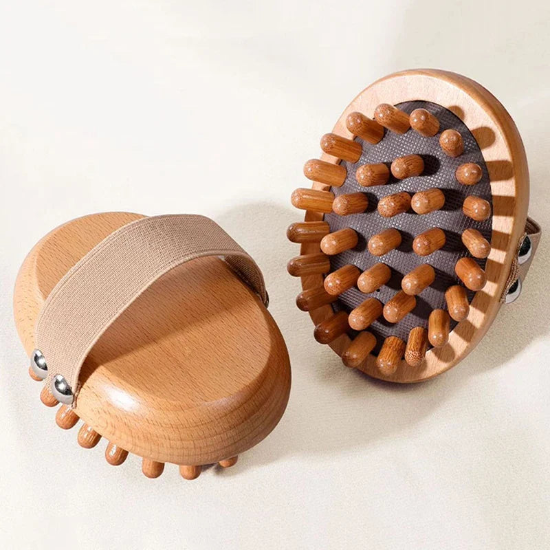 Body Anti Cellulite Brush Soothing Wooden Essential Oil Spa Air Cushion Massage Hair Comb Scalp Massage Brush Body Massager