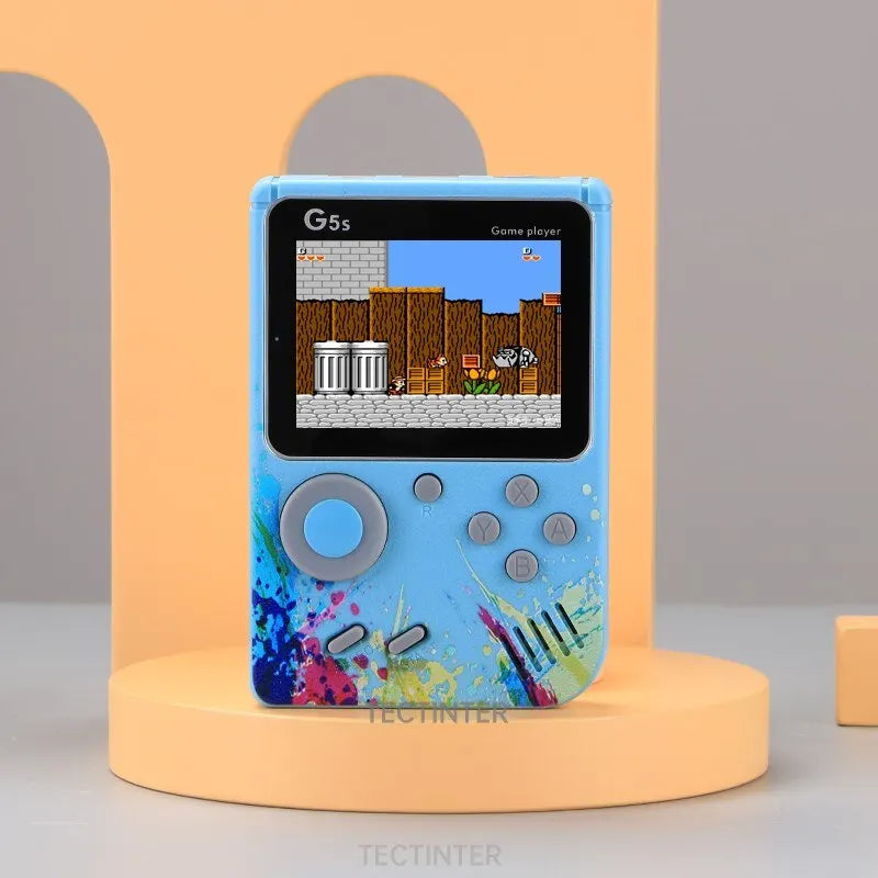 TECTINTER Video Game Console Mini Portable Retro TV Handheld Game Player Built-in 500 Games LCD Screen AV Output Support 2 Play