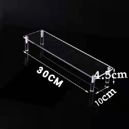 Acrylic Riser Display Stand Perfume Organizer Shelves for Amiibo Funko Figures Toys Cupcake Desserts Collection Cosmetic Jewelry