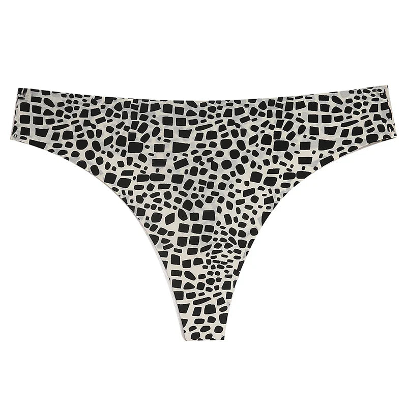 Giczi 3PCS/Set Women's Panties Fashion Leopard Thongs Woman Seamless Underwear Sexy Lingerie Breathable Cozy G-String Hot T-Back