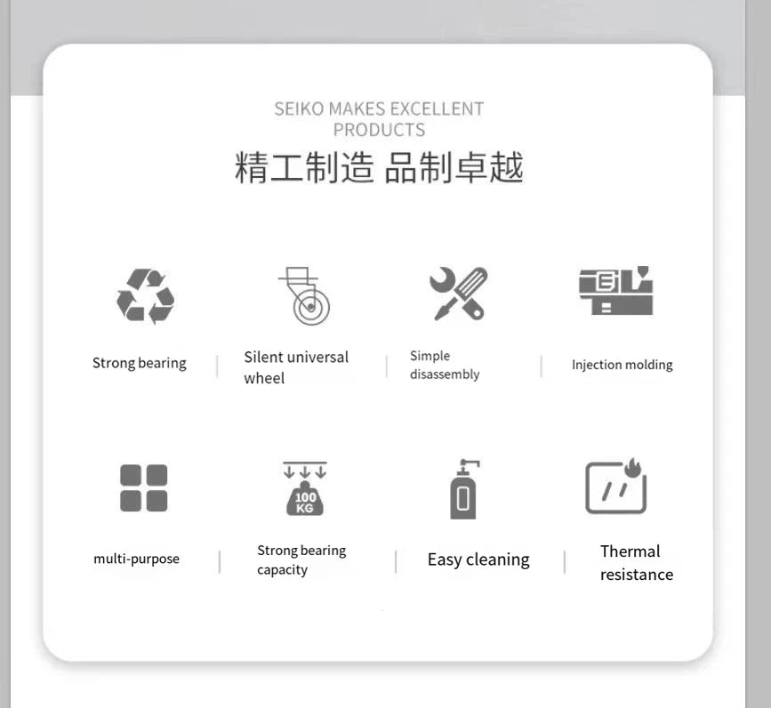 Stainless Steel Cart with Thickened Three Layers- Kitchen Utility Cart for Serving  Collecting Dishes Multi-functional Trolley