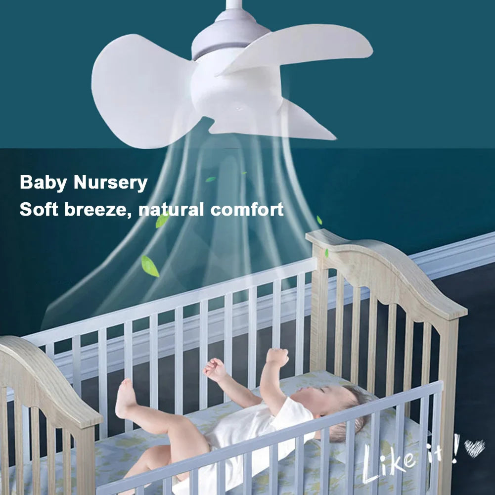 Modern LED Ceiling Fan E27 Base/USB Chandelier Ceiling Fan Hose Extender Light Bulb Fan with Socket for Bedroom Living Room