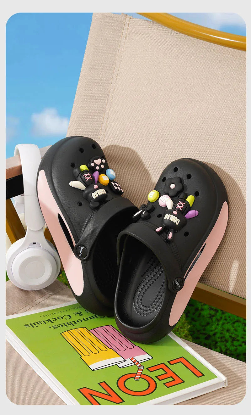 Casual Cute Non Slip Clogs For Girls, Breathable Lightweight Garden Clog Shoes For Indoor Outdoor Shower Beach Pool