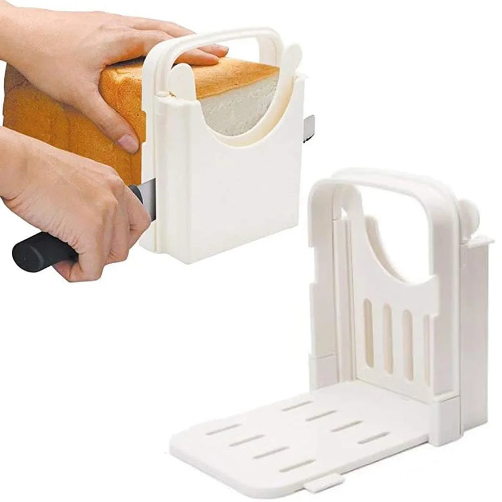 Foldable Toast Bread Slicer Adjustable Plastic Bread Cutting Tools Loaf Cheese Slicer Pastry Cutter Rack Kitchen Gadgets