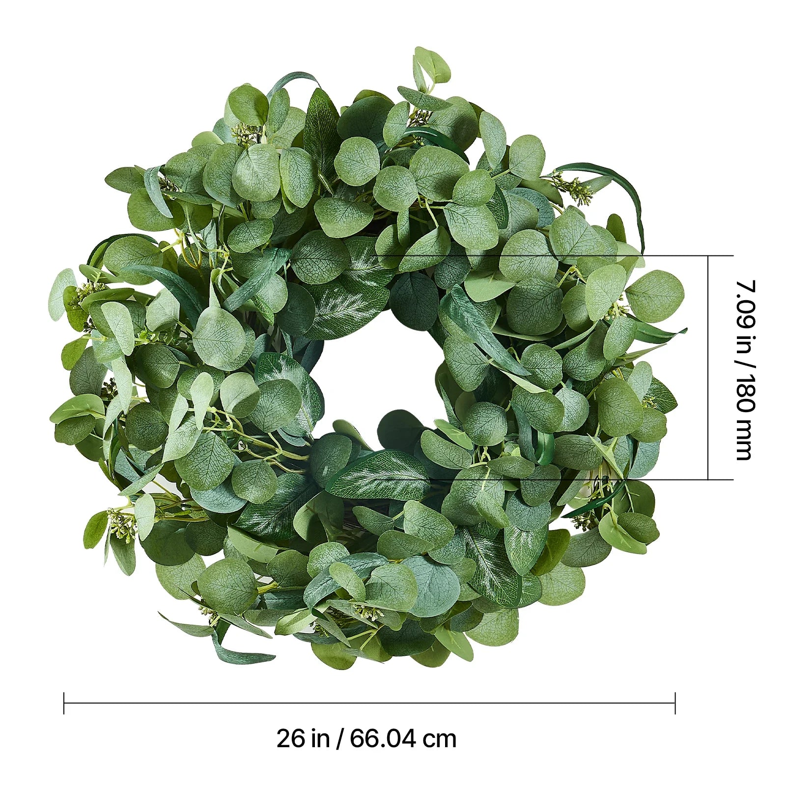 VEVOR Artificial Decorative Wreath Decorated with Peonies Hydrangeas Babysbreath Year Round Wreath for Wall Wedding Decorations