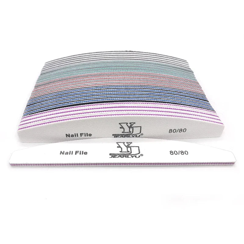 5/25Pcs/Lot Nail File Mix Color 80/100/150/180/240 Grit Professional Sandpaper Cuticle Remover Buffer Files Manicure Tool Set