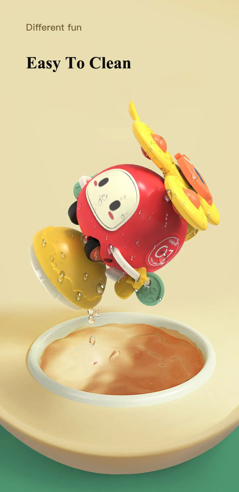 Suction Cup Spinner High Chair Baby Toys 6 12 Months Rotating Rattle for Bath Shower Educational Montessori Game 1 2 3 Years