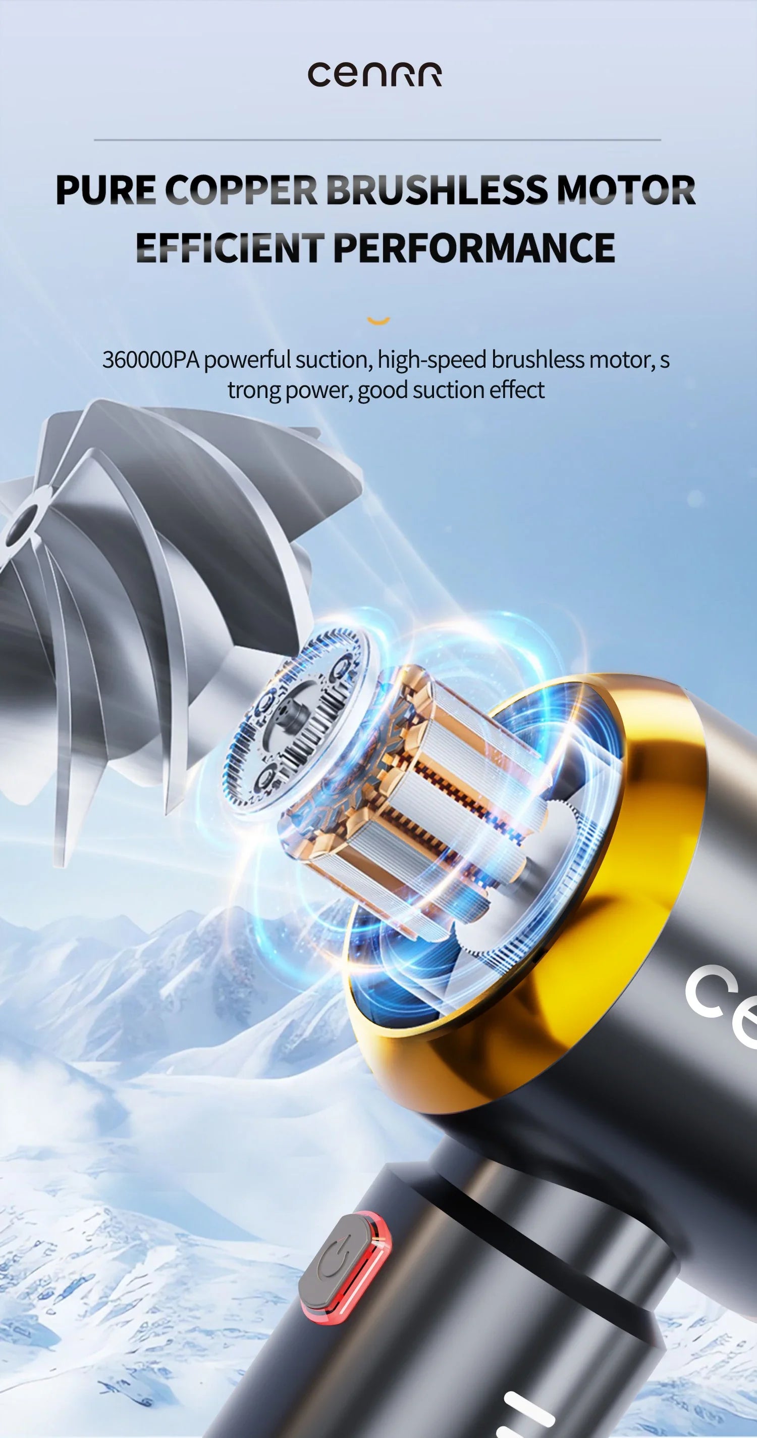 CENRR 2025 NEW Car Vacuum Cleaner  Powerful Mini 998000PA Portable Vacuum Cleaner for Home Appliance Handheld Blower Car Cleaner