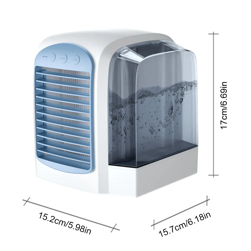 3-in-1 Summer Water-Cooled Fan Mini Air Cooler Humidifier Home Air Conditioner Desktop Fan Detachable Air Cooler Electric Fans