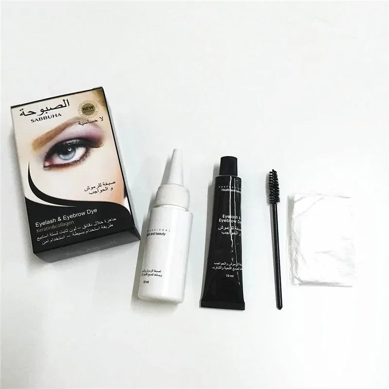 Professional Eyelash Eyebrow Dye Gel - 15-Minute Fast Tint Brown Black Color Cream Kit