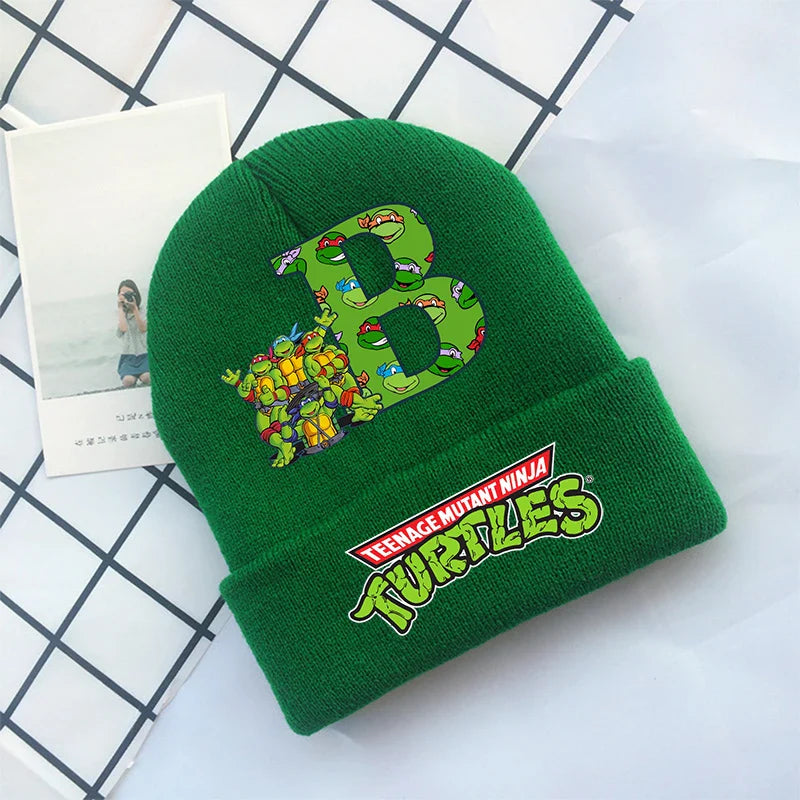 Ninja Turtles Boys Knitted Hats Children Headgear Cotton Winter Cute Woolen Cap Student Bonnet Cartoon Anime Kids Birthday Gifts