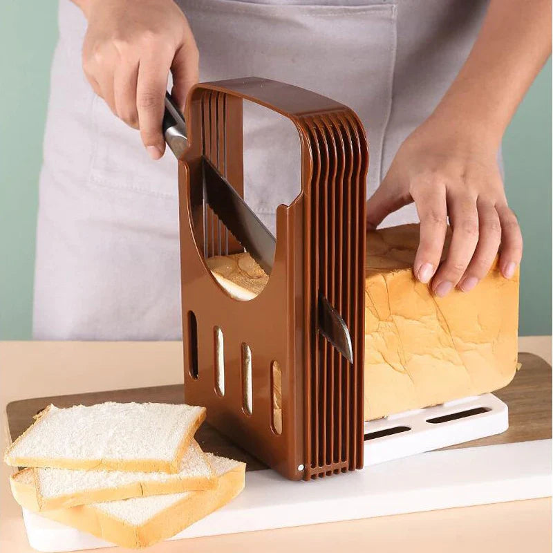 Toast Bread Slicer Stand, Foldable Plastic Cutting Tool, Sandwich Cutter Mold, Loaf Cutter Rack, Baking Tool, Kitchen Gadgets