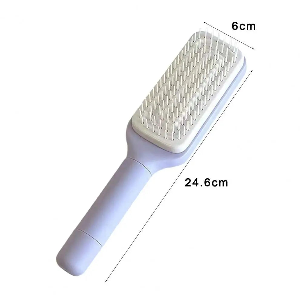 Large Massage Comb One-Key Self Cleaning Hair Brush Anti-static Scalp Massage Hair Comb Women Hairdressing Telescopic Comb