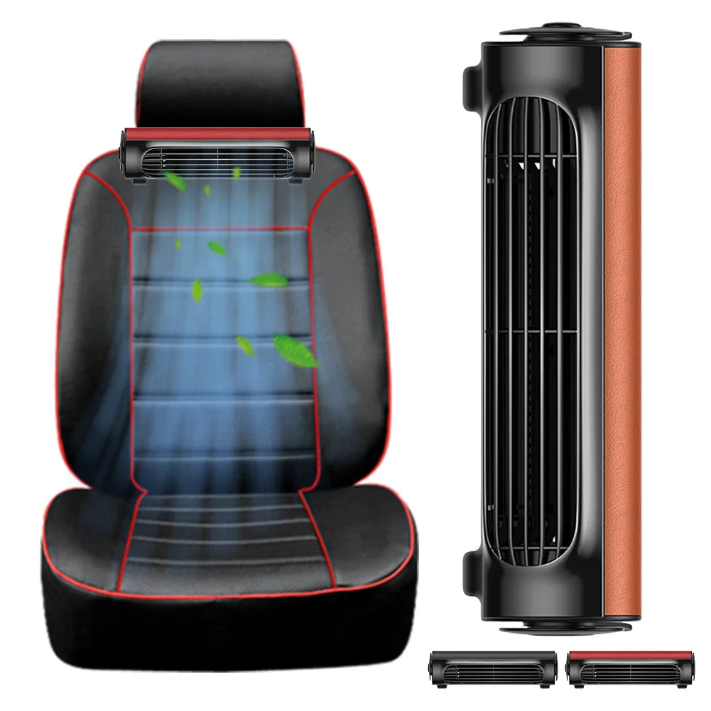 Portable Car Seat Fan USB Powered Low Noise Car Headrest Cooling Air Fan Car Seat Ventilation Fan for Front Rear Seat Passenger