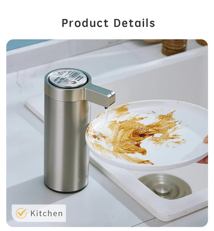 Kitchen Soap Machine Automatic Sensor Out of Hand Sanitizer Smart Electric Body Wash Soap Dispenser 304 Stainless Steel