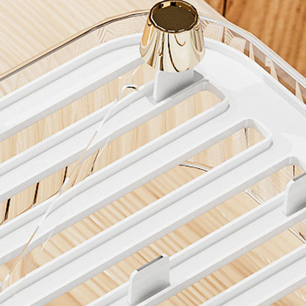 Dish Drying Rack Bowl Plate Storage Dish Drainer Rack with Drainboard for Kitchen Counter and Sink