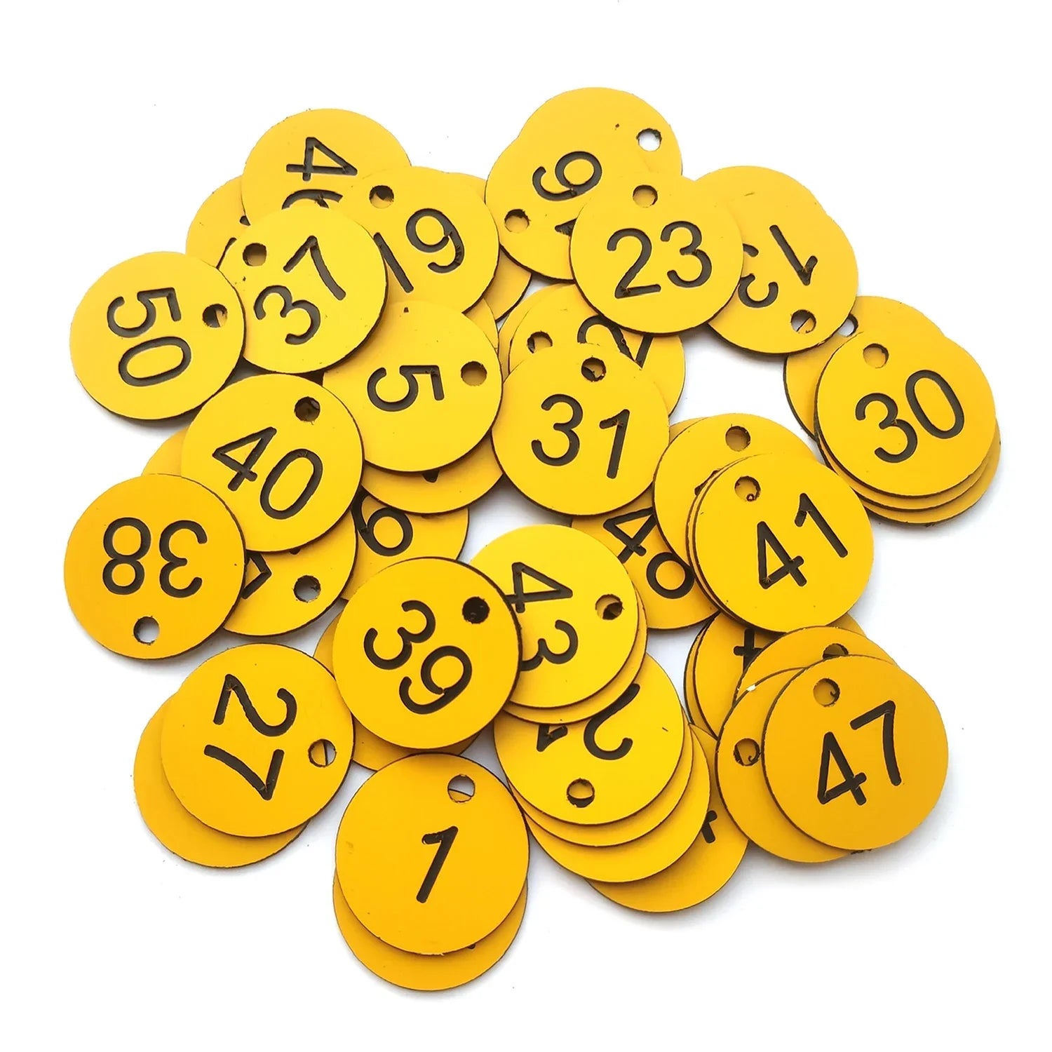 Numbered Sign Labels Beehive Tags Garden Box Mark with Hole Plant Markers  1-50 1-100 50pcs 100pcs