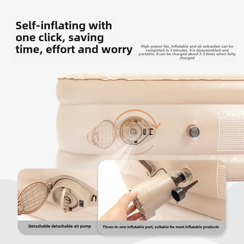 MOUNTAINHIKER 2025 Interior Air Mattress Glamping Mats PVC Inflatable Sleeping Mattress 1/3 Person Camping Bed Mat Built-in Pump