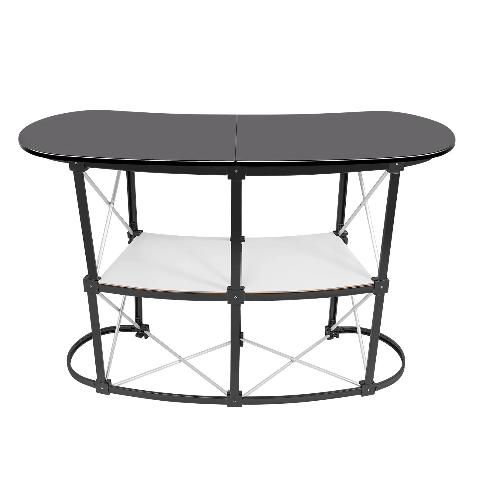 Foldable Tradeshow Table Exhibition Countertop Podium Promotion Table Office Reception Desk School Lecture Table