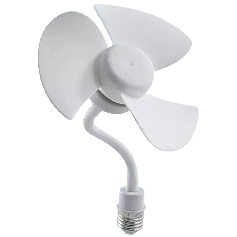 Modern LED Ceiling Fan E27 Base/USB Chandelier Ceiling Fan Hose Extender Light Bulb Fan with Socket for Bedroom Living Room