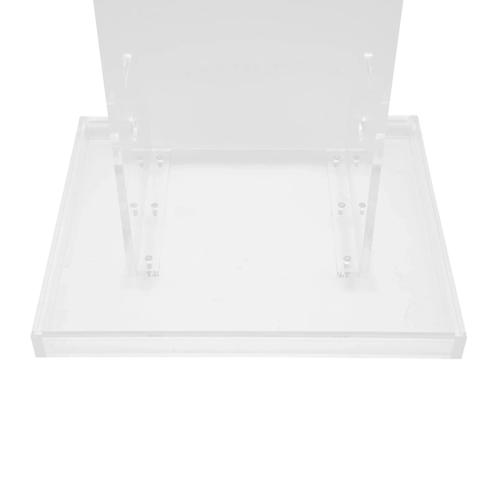 Acrylic Podium Floor Standing Clear Lecterns W/ Storage Shelf School Stand Desk Church Pulpit Office Lecture Table 43in H