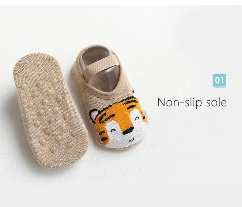 Spring Anti Slip Baby Socks Toddler Kids Floor Socks with Rubber Soles Autumn Newborn Baby Boy Girl Cartoon Cute Ball Warm Socks