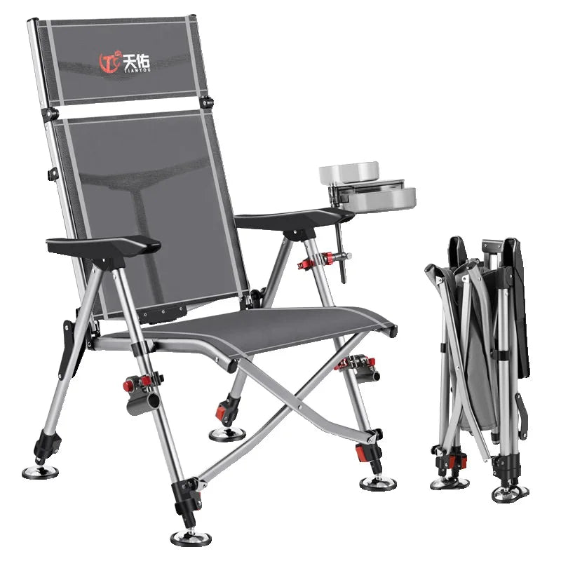 Aluminum Alloy European 낚시의자 Fishing Chair Foldable 캠핑의자 Thickened 낚시좌대 Portable 민물낚시의자 camping chair кресло для рыбалки