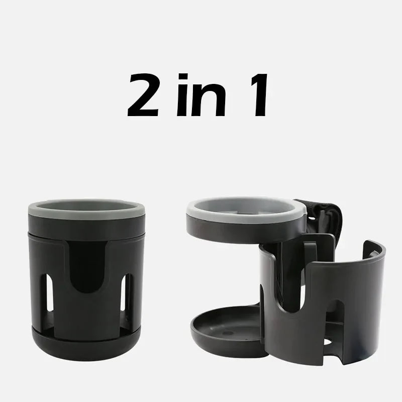 Stroller Cup Holder Phone Support Milk Bottle Drink Cup Holder Conversion 2 Cups for Universal Pram Baby Stroller Accessories