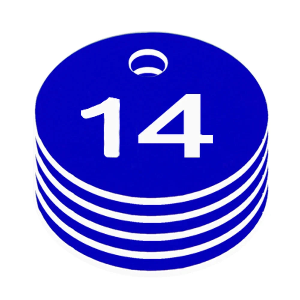 Dia 3.5CM Colorful Plastic Round Numbered Label for Husbandry Farm Beehive Box Sequential Numbers Tags Garden Animal Markers