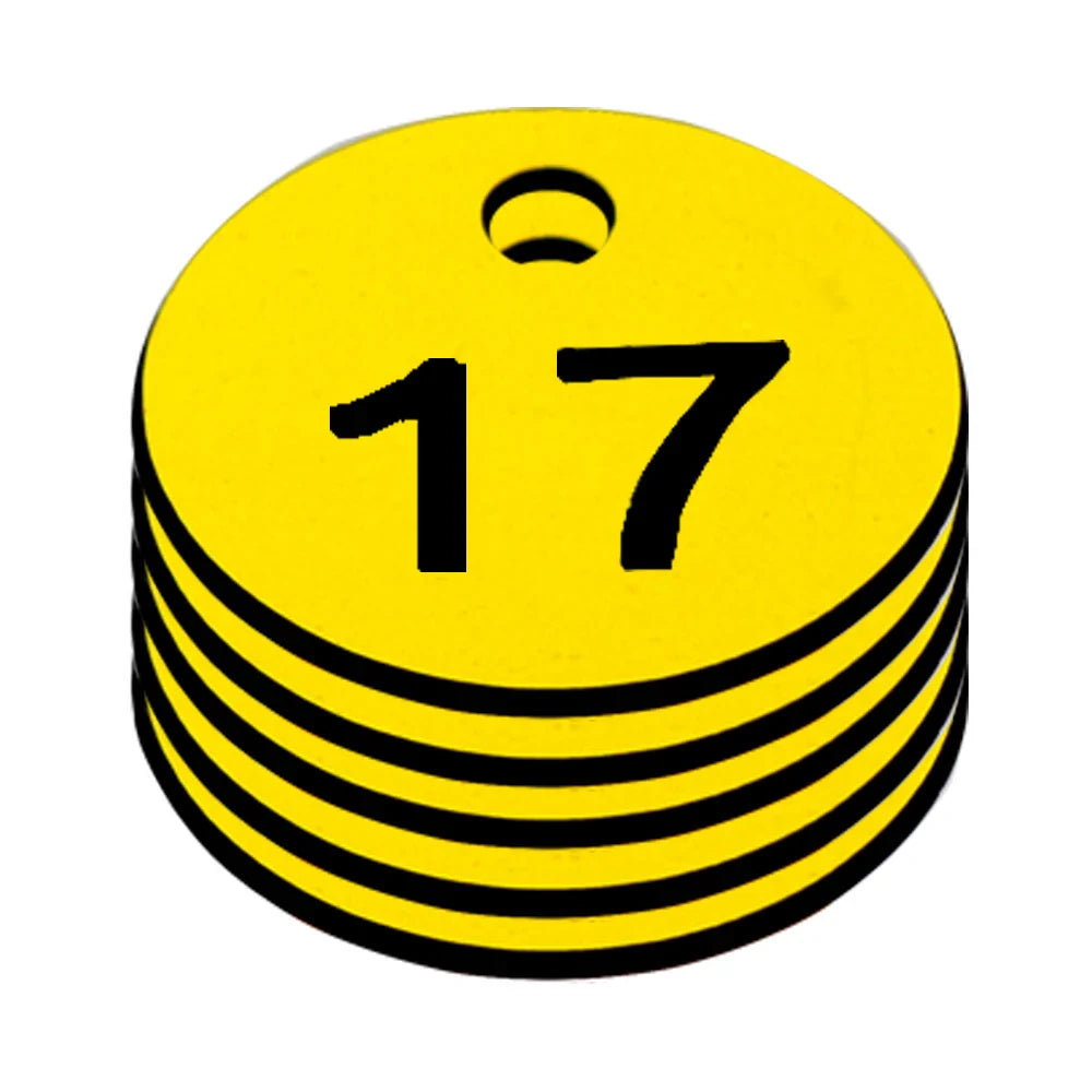 Dia 3.5CM Colorful Plastic Round Numbered Label for Husbandry Farm Beehive Box Sequential Numbers Tags Garden Animal Markers