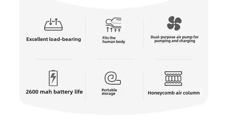 MOUNTAINHIKER 2025 Interior Air Mattress Glamping Mats PVC Inflatable Sleeping Mattress 1/3 Person Camping Bed Mat Built-in Pump