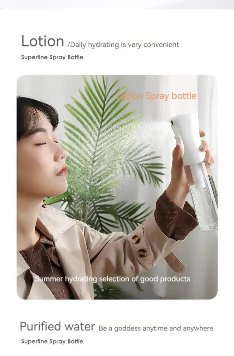 2Pcs High Pressure Spray Bottles Refillable 200ml Bottles Continuous Mist Watering Can Automatic Salon Barber Water Sprayer