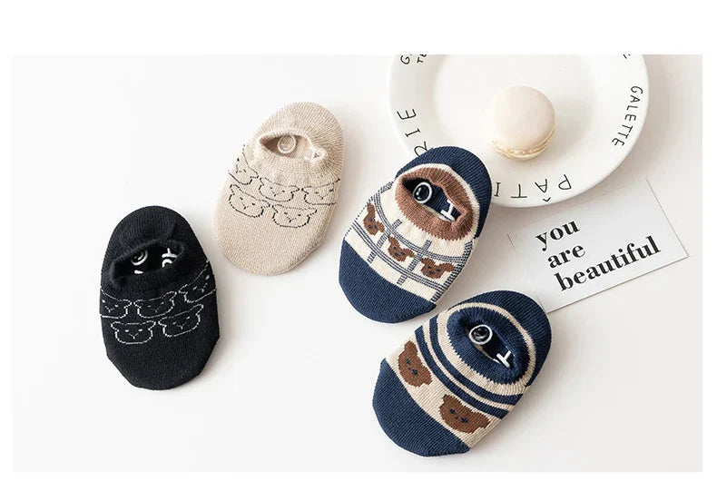 Spring Anti Slip Baby Socks Toddler Kids Floor Socks with Rubber Soles Autumn Newborn Baby Boy Girl Cartoon Cute Ball Warm Socks