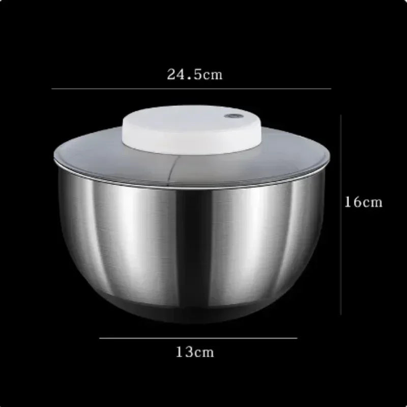 Stainless steel Vegetable Dehydrator Electric Cleanse Dryer Strainer Fruit and Vegetable Dry Wet Separation Dehydrator Kitchen