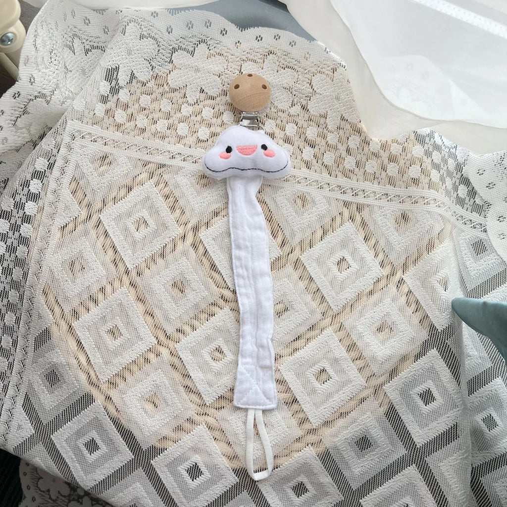 Ins baby pacifier clip baby newborn cotton wooden pacifier chain pacifier pacifier dummy eco-friendly material