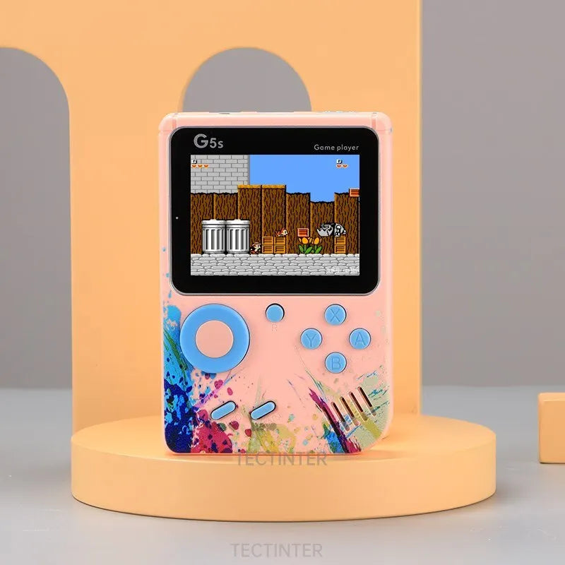 TECTINTER Video Game Console Mini Portable Retro TV Handheld Game Player Built-in 500 Games LCD Screen AV Output Support 2 Play