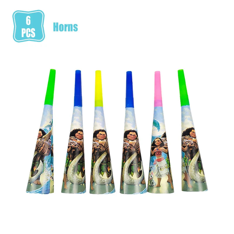 Moana 2 Birthday Party Decoration Supplie Vaiana Birthday Decoration Set Tableware Balloons Backdrop Plates Cups Baby Shower Toy