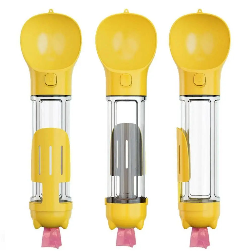 300/500ml Pet Water Food Dispenser 3 in 1 Leak Proof Pet Dog Water Bottle with Trash Bag Box and Shovel Dog Food Feeder Puppy