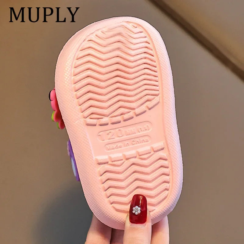 Summer Children Garden Clogs Shoes Boys&Girls Beach Sandal Kids Lightweight Breathable Cute Cartoon Slip Baby Slippers