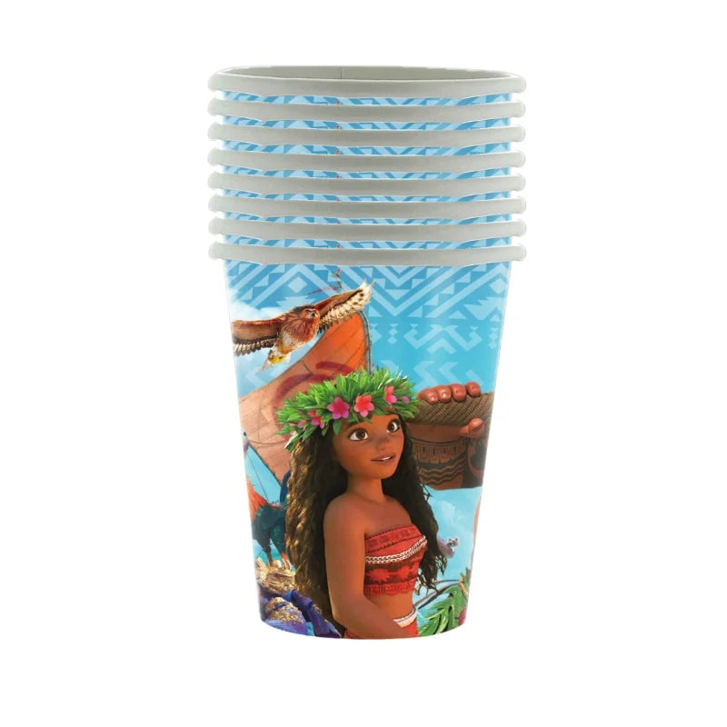 Disney Moana Birthday Party Decorations Supplie Moana Celebration Party Balloons Disposable Tableware Cup Plate Baby Shower Toys