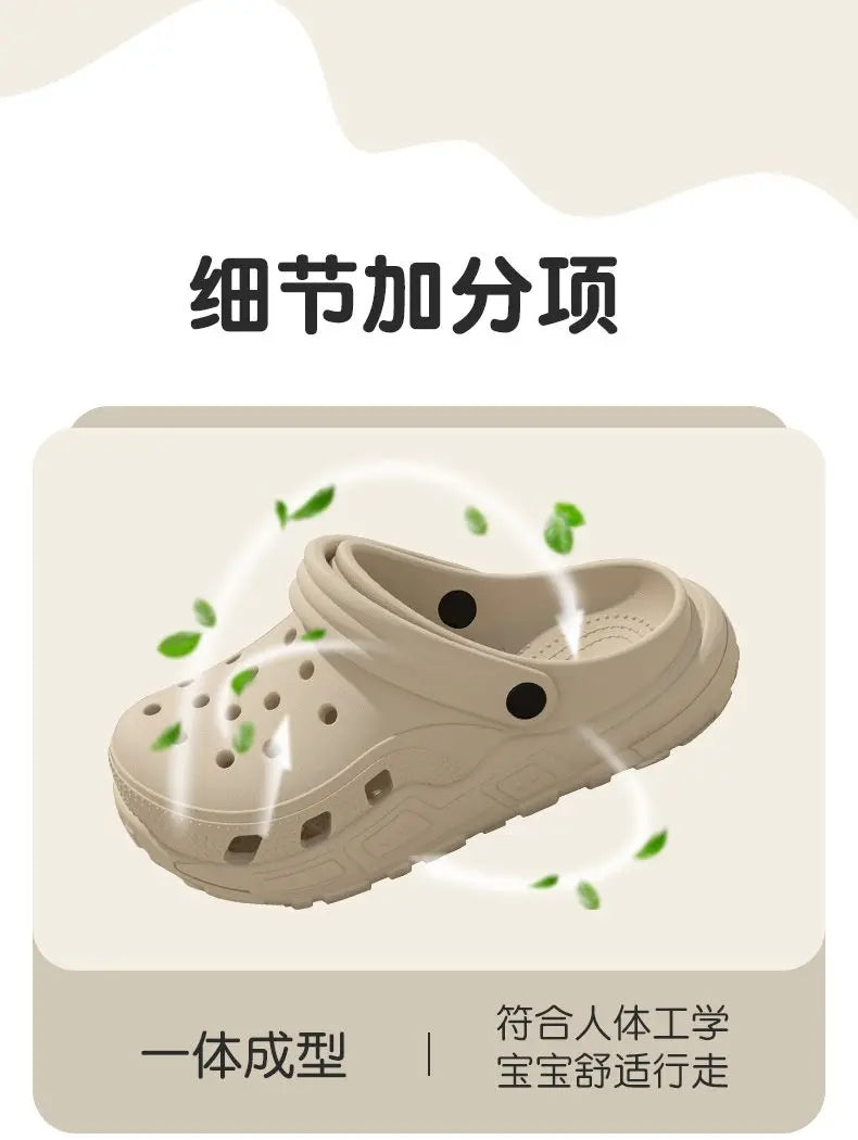 Cartoon Charms Cross Clogs Eva Soft Summer House Slippers Women's Sandals Slipper Man Shoes Kids Indoor Slipper