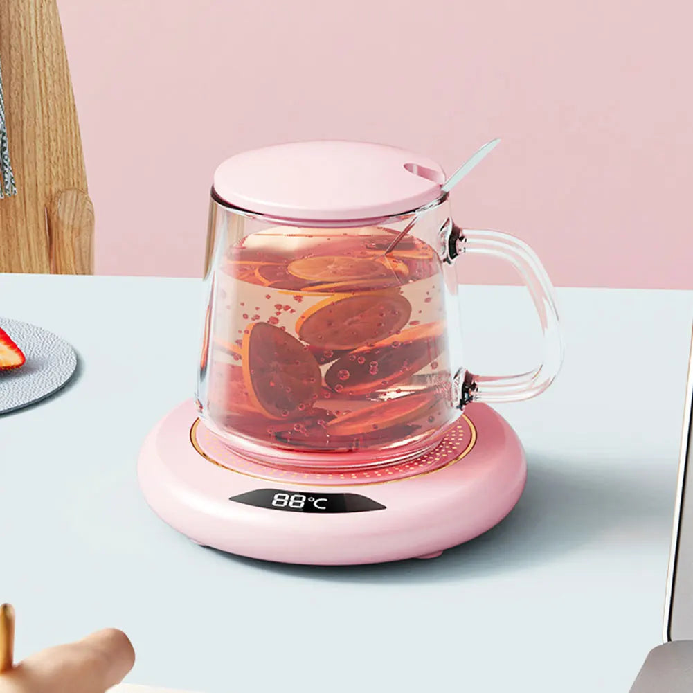 Mini Portable 55 degree USB Cup Warmer Coffee Mug Heating Coaster Smart Thermostatic Hot Plate Milk Tea Water Heating Pad Heater
