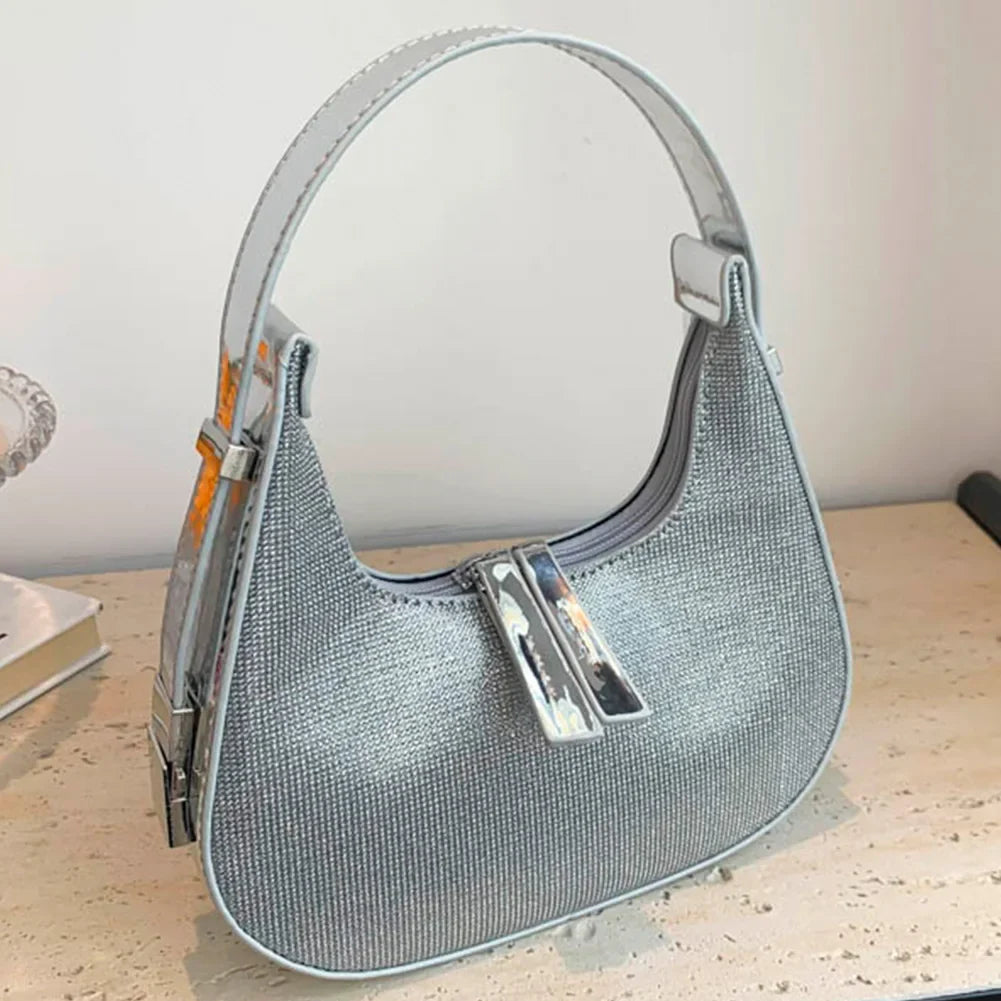 2025 Trend Armpit Purses High-end Women's Shoulder Bag Y2K Crescent Bag Ladies Luxury Design Top Handle Handbag Small Tote Bags