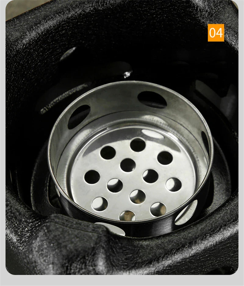 Aluminum alloy tea cooker Small oven Korean style cast iron barbecue dish portable grill korean bbq Japanese charcoal grill