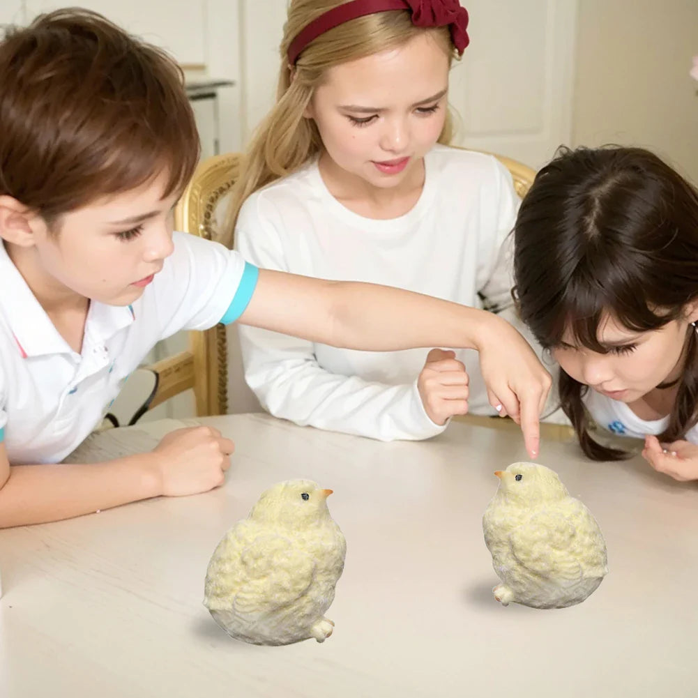 Handmade Plush Simulation Yellow Chicken Stress Relief Toys Handmade Chick Toys Squeezing Pinching Toys Kids Birthday Gift