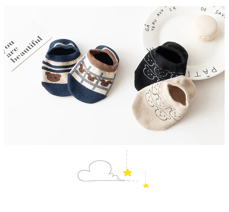 Spring Anti Slip Baby Socks Toddler Kids Floor Socks with Rubber Soles Autumn Newborn Baby Boy Girl Cartoon Cute Ball Warm Socks