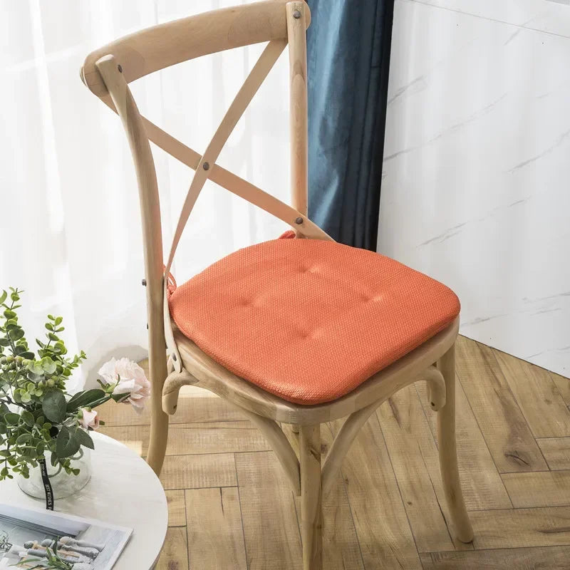 Summer Breathable Cushion Four-Nail Anti-Slip Chair Cushion Classroom Living Room Chair Season Nordic Solid Color Cushion