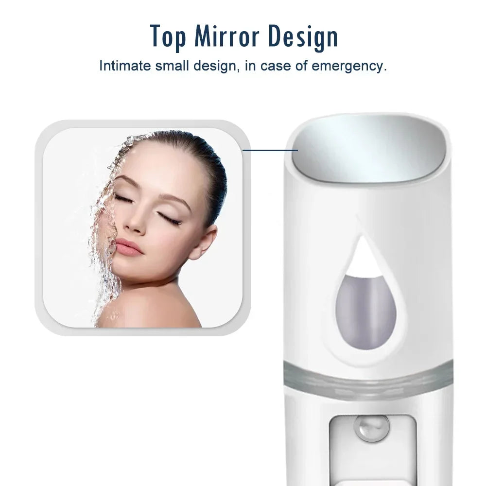 Nano Facial Steamer Mist Spray Eyelash Extensions Cleaning Pores Water Moisturizing Hydrating Face Cute Mini Handheld Sprayer