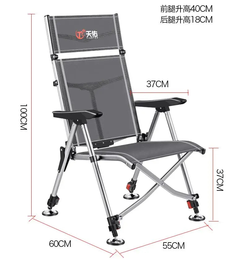 Aluminum Alloy European 낚시의자 Fishing Chair Foldable 캠핑의자 Thickened 낚시좌대 Portable 민물낚시의자 camping chair кресло для рыбалки